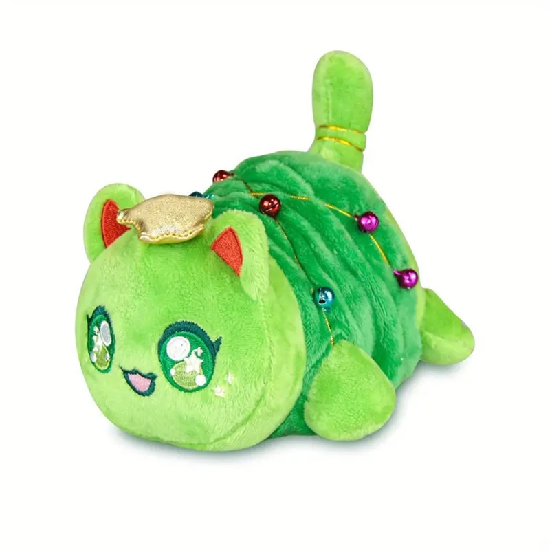 Zrswqybz Christmas Christmas Tree Cat Plush - Cute Cat Stdffed Animal Collectible Figure Toy For Kids Fans Christmas Birthday