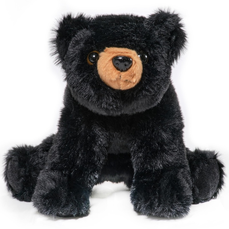 Bearington Baby Bandit Plush Stuffed Animal Black Bear Teddy, 12.5'