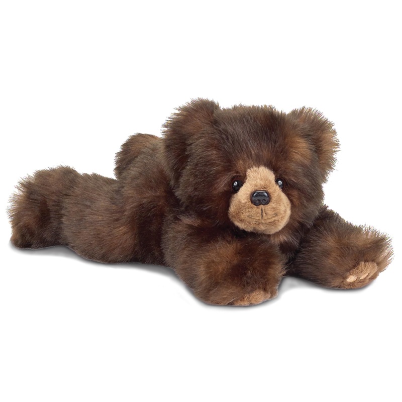 Bearington Snuggly Ben Plush Stuffed Animal Brown Grizzly Bear, 14'