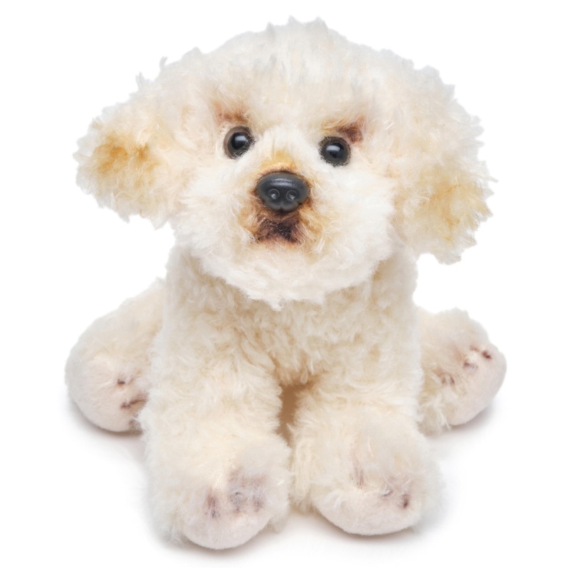 Bearington White Dog Stuffed Animal 6.5 In - Puppy Stuffed Animals - Plush Dog Toys For Kids Poodle Labradoodle Plushies That Look Real