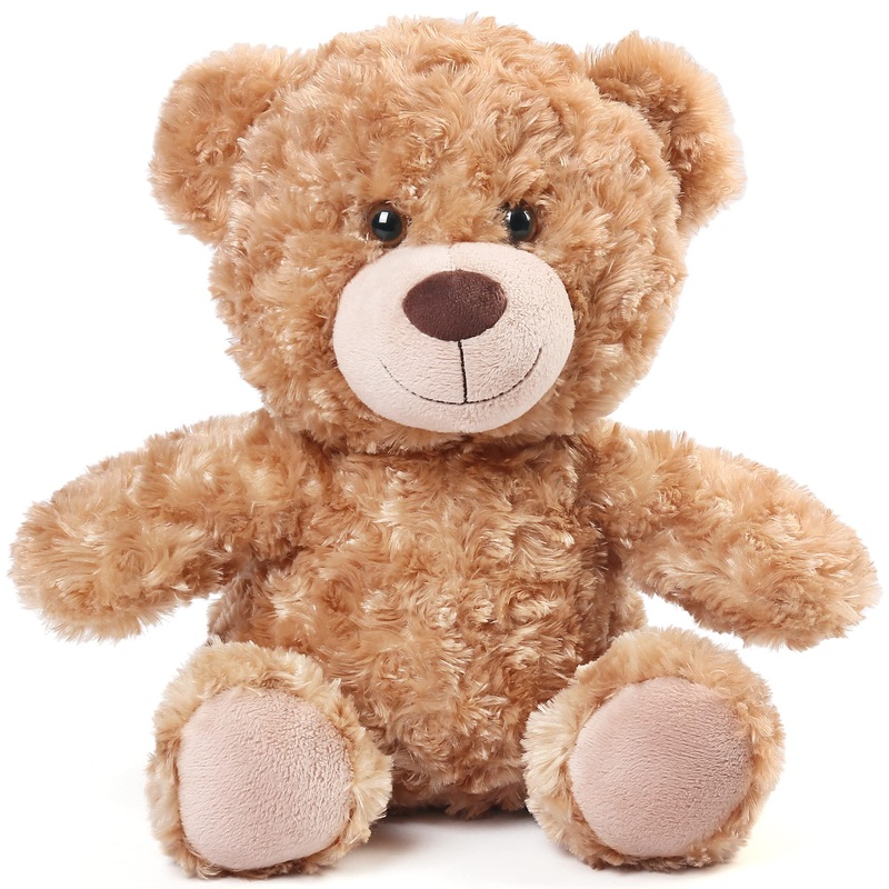 Benben Brown Teddy Bear Stuffed Animal, 12 Inch Cute Shaggy Stuffed Bear Plush Toy, Baby Shower Decoration, Valentines' Day Birt