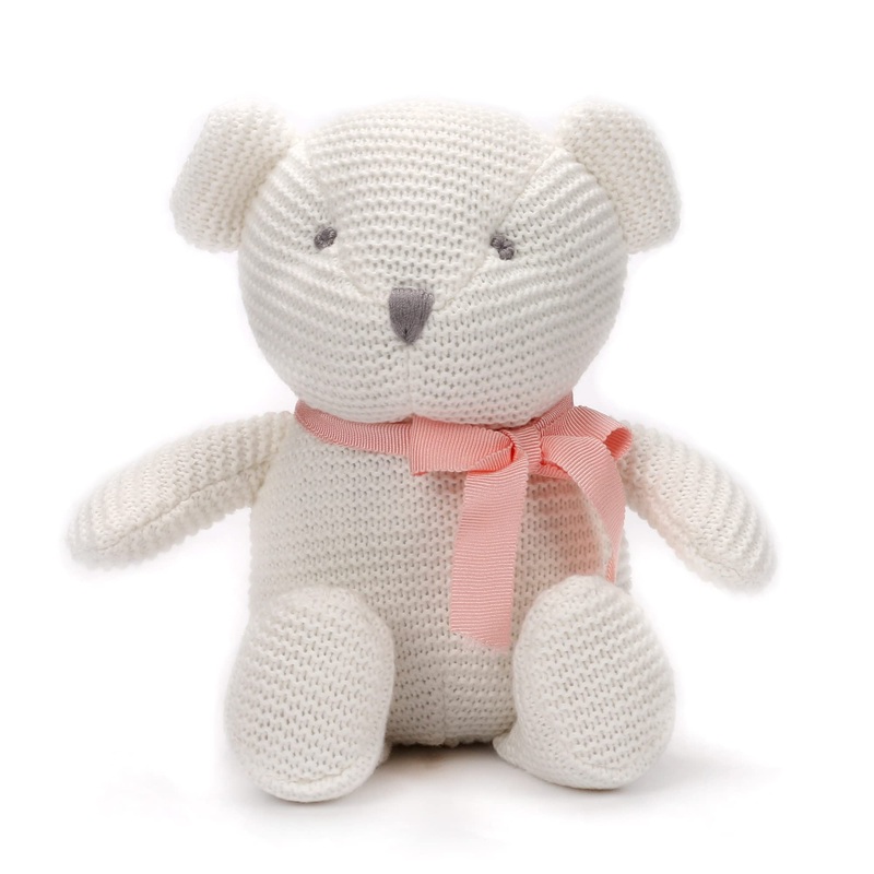 Fluffyfun Baby Plush Teddy Bear Stuffed Animal (White)