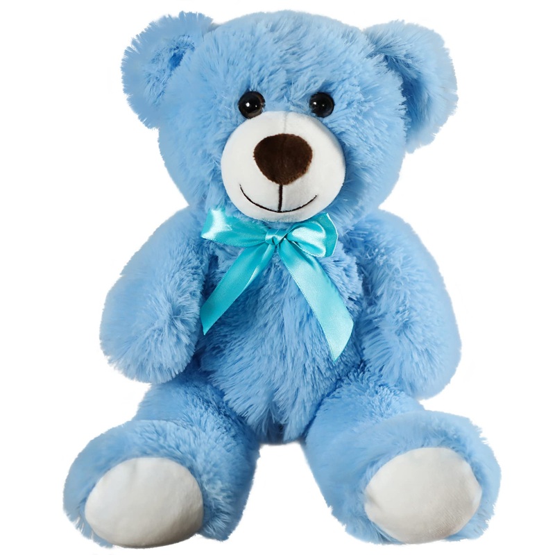 Shafish Plush Teddy Bear Cute Stuffed Animal Bear With Bow Plush Toys 13.8 Inches (Brown)