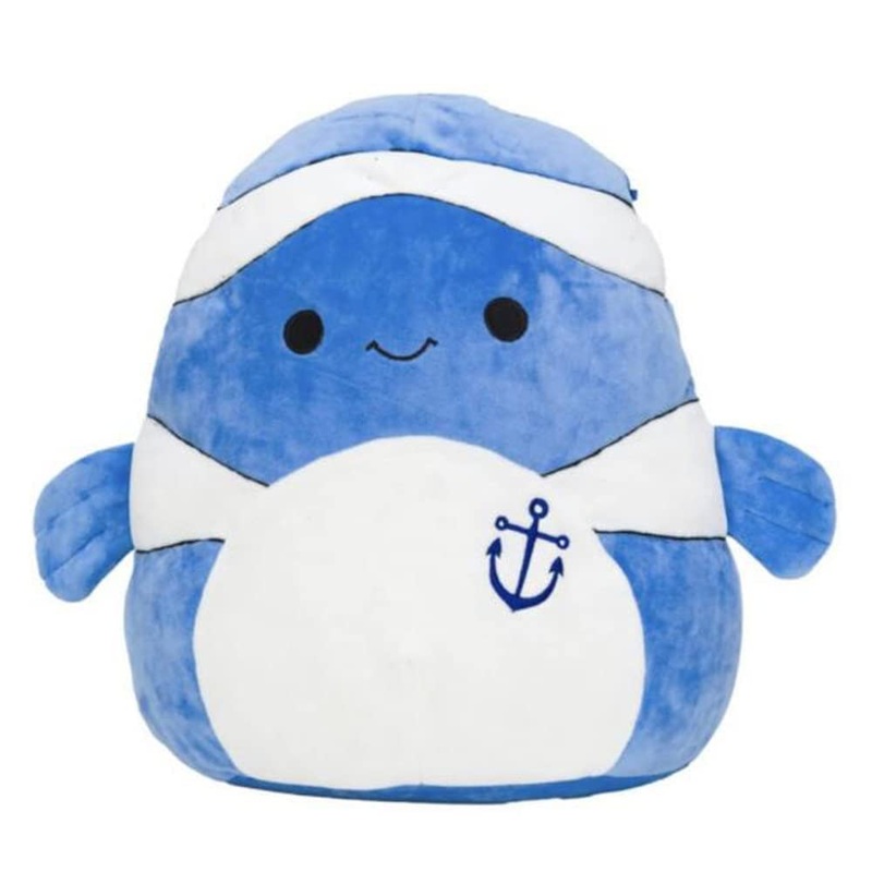 Squishmallow Official Kellytoy Collectible Sea Life Squad Squishy Soft Animals Ocean Fish Creatures (Blue/White, Ricky Clownfish, 8 Inch)
