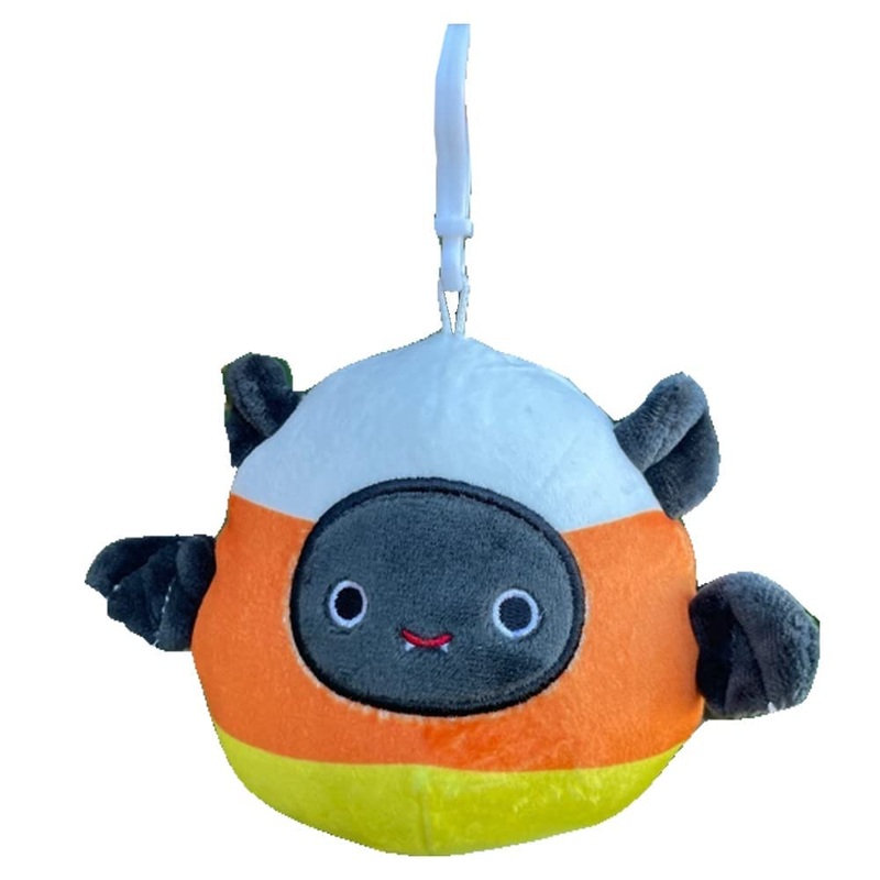 Squishmallow Official Kellytoy Halloween Squishy Soft Plush Toy Animals (Emily Bat (Candy Corn Costume), 3.5 Inch Clip)