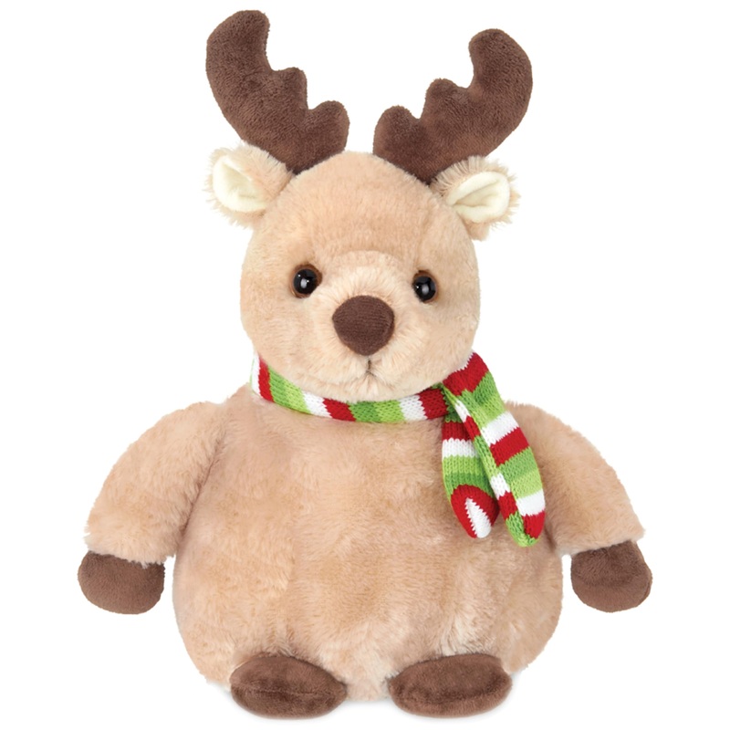Bearington Big Bucky Reindeer Stuffed Animal, 11.5 Inch Christmas Plush Gifts For Kids