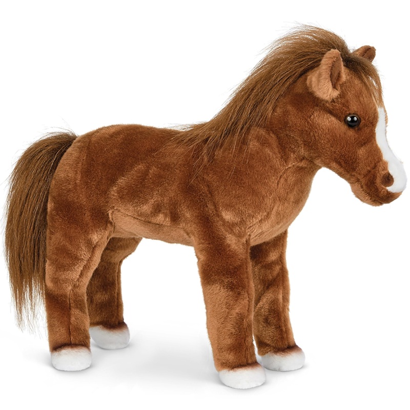 Bearington Blaze Plush Stuffed Animal Brown Horse 13.5 Inches