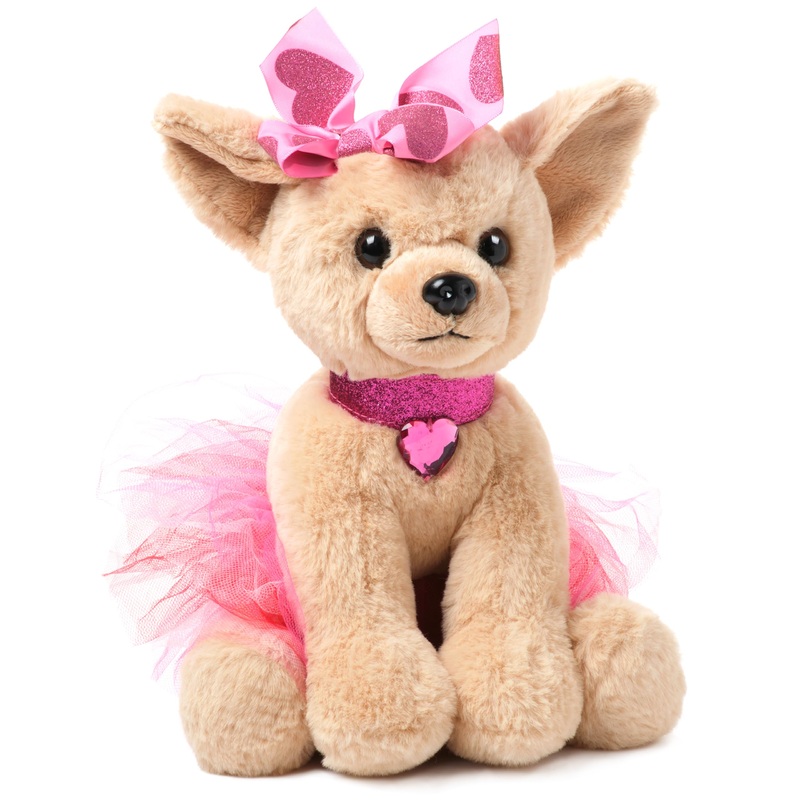Bearington Chichi Chihuahua Stuffed Animal Toy Puppy Dog With Tutu, 13'