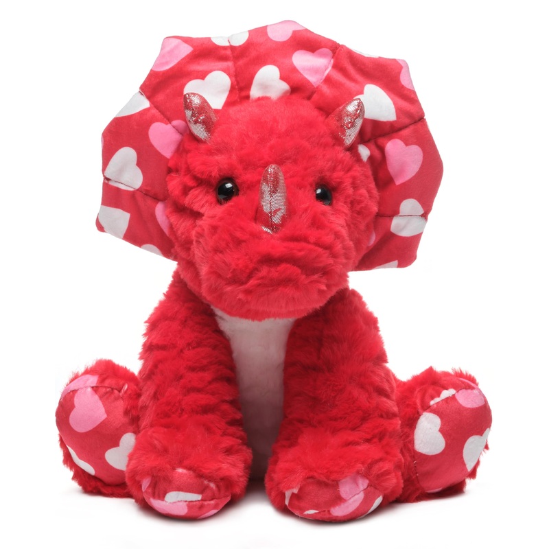 Bearington Collection Red Dinosaur Plush Stuffed Animal For Girls 11 In Valentine'S Day Gift