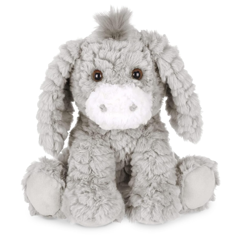 Bearington Donny Plush Donkey Stuffed Animal, 10.5 Inch