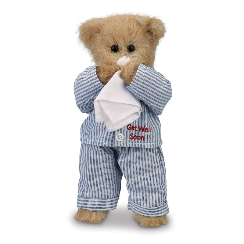 Bearington Illie Willie Plush Stuffed Animal Get Well Soon Teddy Bear, 10 Inches