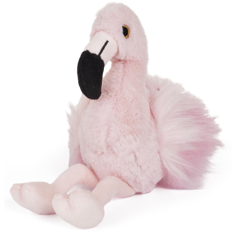 Bearington Lil Fifi Stuffed Animal: Stuffed Plush Flamingo Toy, Ultra-Soft 7 Fifi The Flamingo, Made With Premium Fill, Pink Fur And Fuzzy Wings; Machine Washable, Great Gift For Animal Lovers