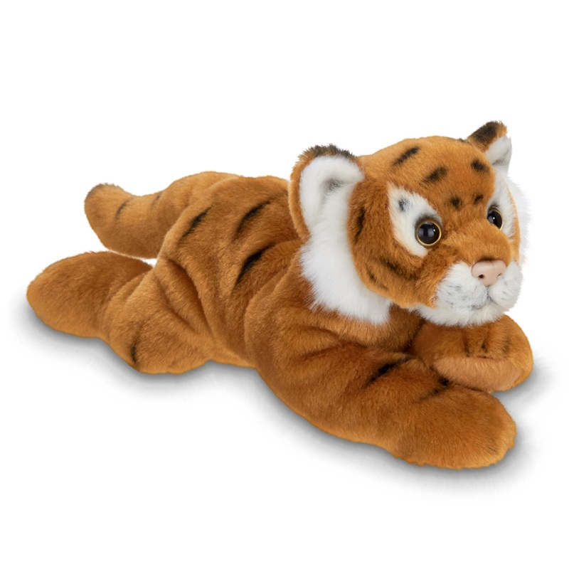 Bearington Lil' Saber Small Plush Stuffed Animal Tiger, 9 Inches