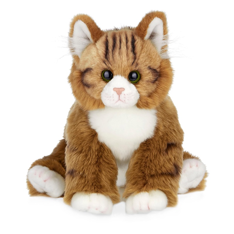 Bearington Manny The Tabby Cat Plush, 10.5 Inch Orange Cat Stuffed Animal