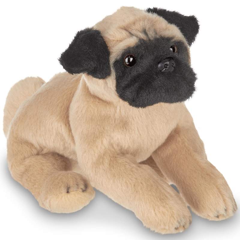Bearington Pugsly Pug Plush Stuffed Animal Puppy Dog, 13 Inch