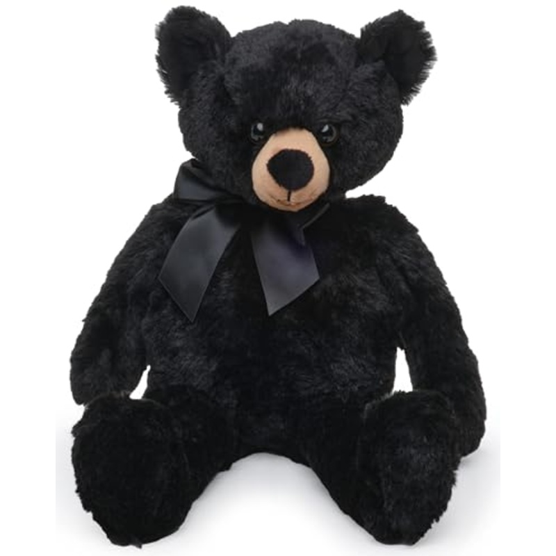 Bearington Scout Plush Stuffed Animal Black Bear Teddy, 16'
