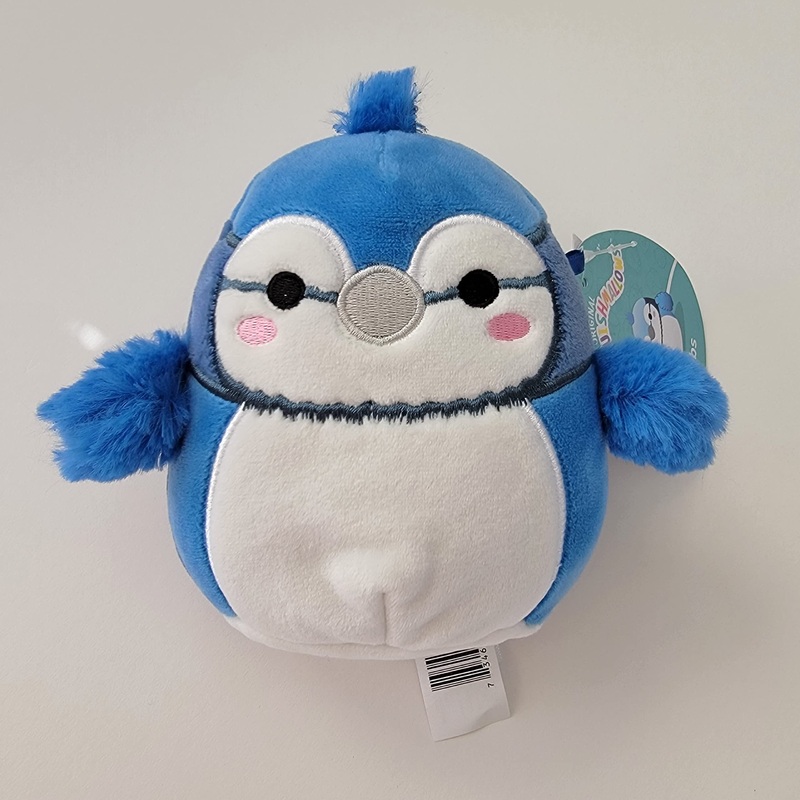 Squishmallow Blue Jay 13 Cm (5 Inch) Babs Blue Plush Stuffed Animal Super Soft Cuddle Pillow