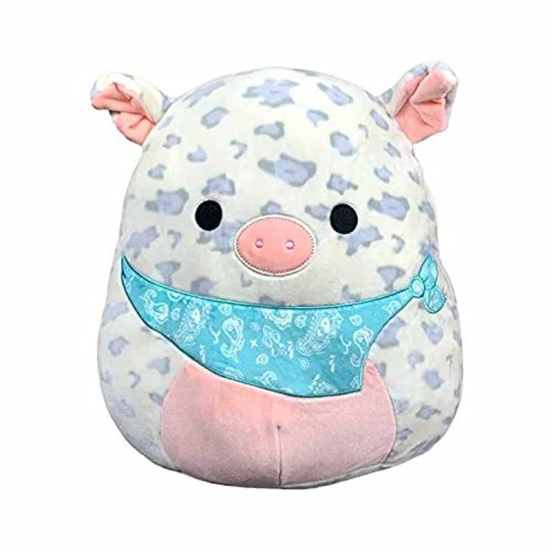 Squishmallows Official Kellytoy Plush 8 Inch Squishy Soft Plush Toy Animals (Rosie Pig With Bandana)