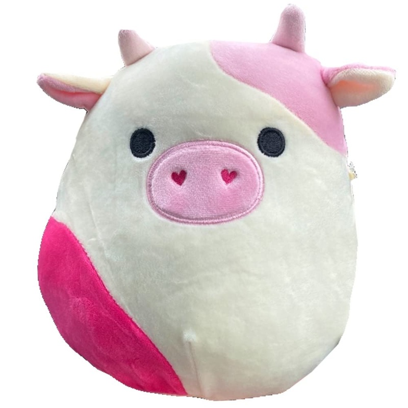 Squishmallows Official Kellytoy Valentines Squad Squishy Soft Plush Toy Animal (5 Inch, Caedyn Cow)