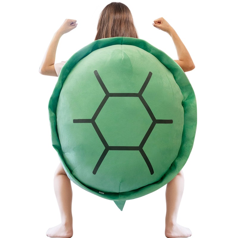 Cuecutie 40 Inch Wearable Turtle Shell Pillows Tortoise Shell Stuffed Animal Turtle Plush Cushion Toy Dress Up For Adult