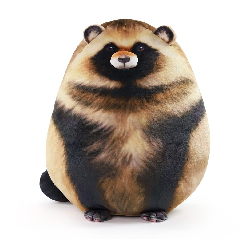Dinyinor Cute Raccoon Plush Pillow,Raccoon Plush Body Toys,Soft & Comfortable Raccoon Stuffed Animal Plushies,Plush Toy Decoration Doll Gifts For Kids & Adults(Raccoon-12In)