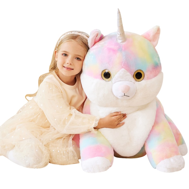 Earthsound Giant Caticorn Cat Unicorn Stuffed Animal Plush Toy,Large Jumbo Cute Soft Toys,Big Size Huge Fluffy Plushy Fat Plushi