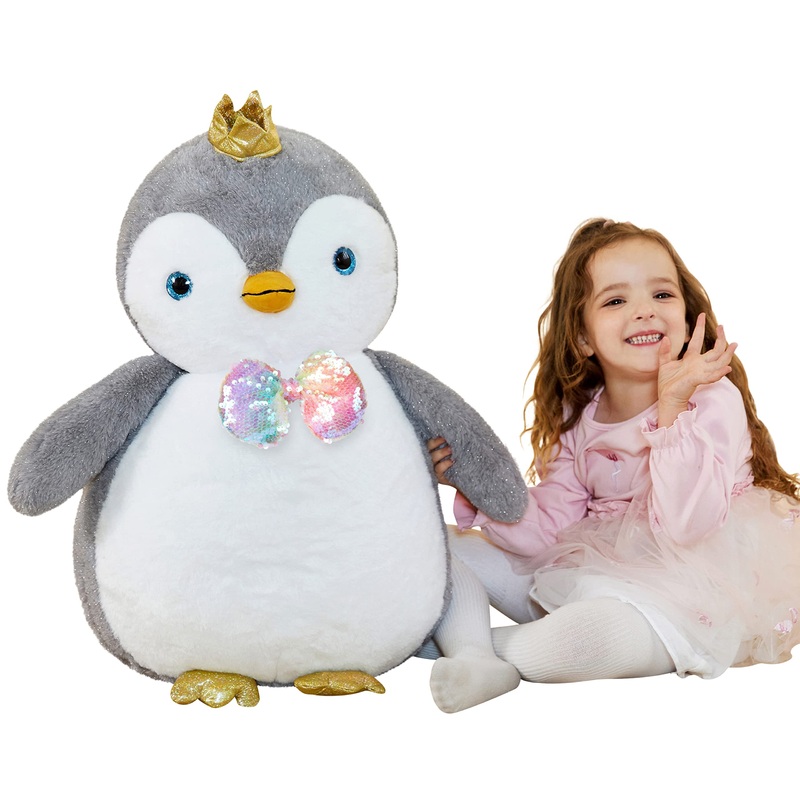 Earthsound Giant Penguin Stuffed Animal Plush Toy,Large Jumbo Cute Soft Toys,Big Size Huge Fluffy Plushy Oversized Fat Plushie,G