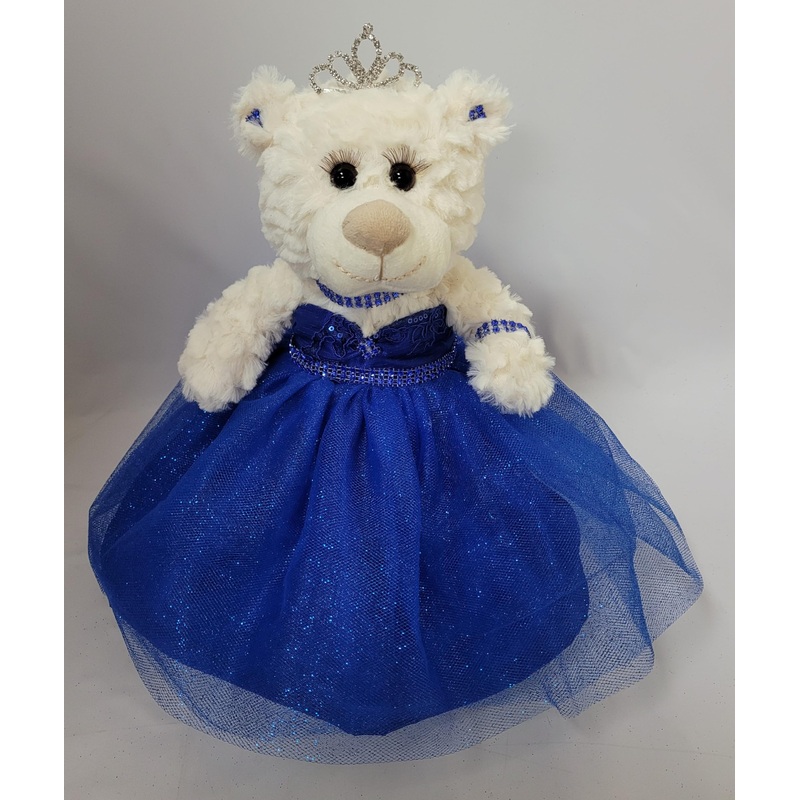 Kinnex Collections Since 1997 12' Quince Anos Quinceanera Last Doll Teddy Bear With Dress (Centerpiece) ~ Arc09831-15 (Royal Blue)