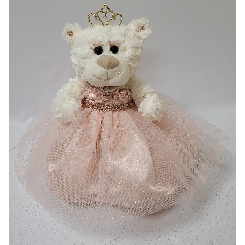 Kinnex Collections Since 1997 12' Quince Anos Quinceanera Last Doll Teddy Bear With Dress (Centerpiece) ~ Arc09831-29 (Blush)