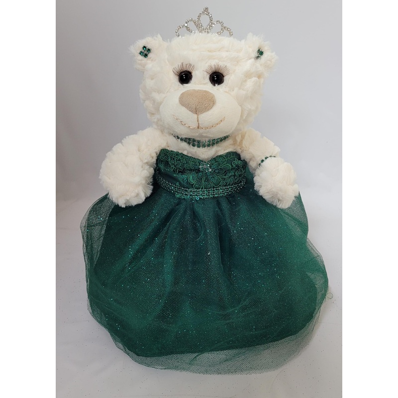 Kinnex Collections Since 1997 12' Quince Anos Quinceanera Last Doll Teddy Bear With Dress (Centerpiece) ~ Arc09831-33 (Emerald Green)