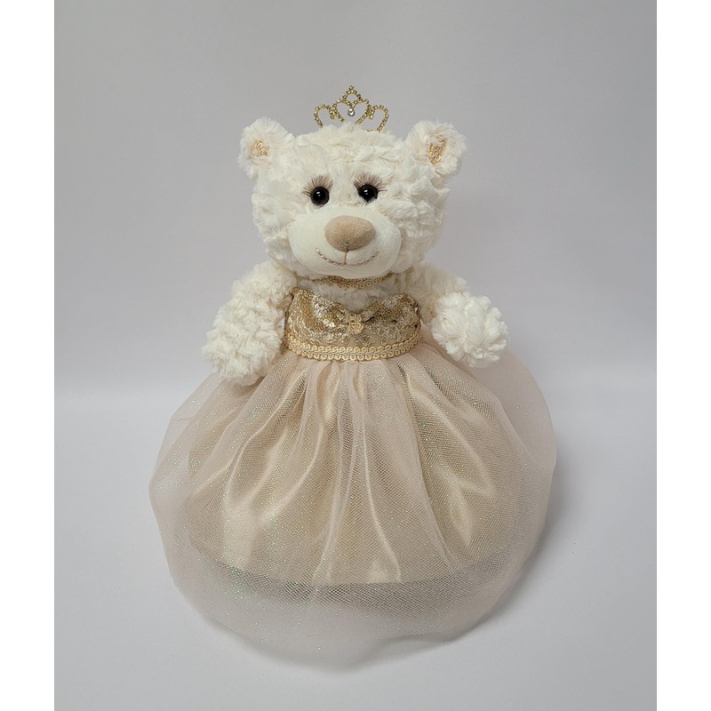 Kinnex Collections Since 1997 12' Quince Anos Quinceanera Last Doll Teddy Bear With Dress (Centerpiece) ~ Arc09831-34 (Champane)