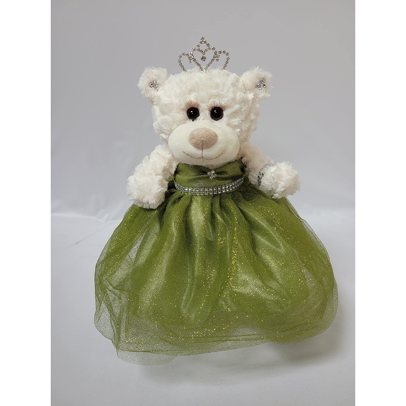 Kinnex Collections Since 1997 12' Quince Anos Quinceanera Last Doll Teddy Bear With Dress (Centerpiece) ~ Arc09831-35 (Sage Green)