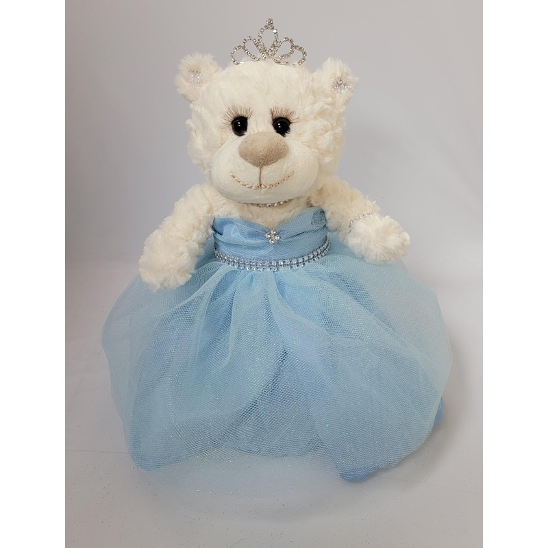 Kinnex Collections Since 1997 12' Quince Anos Quinceanera Last Doll Teddy Bear With Dress (Centerpiece) ~ Arc09831-4 (Baby Blue)