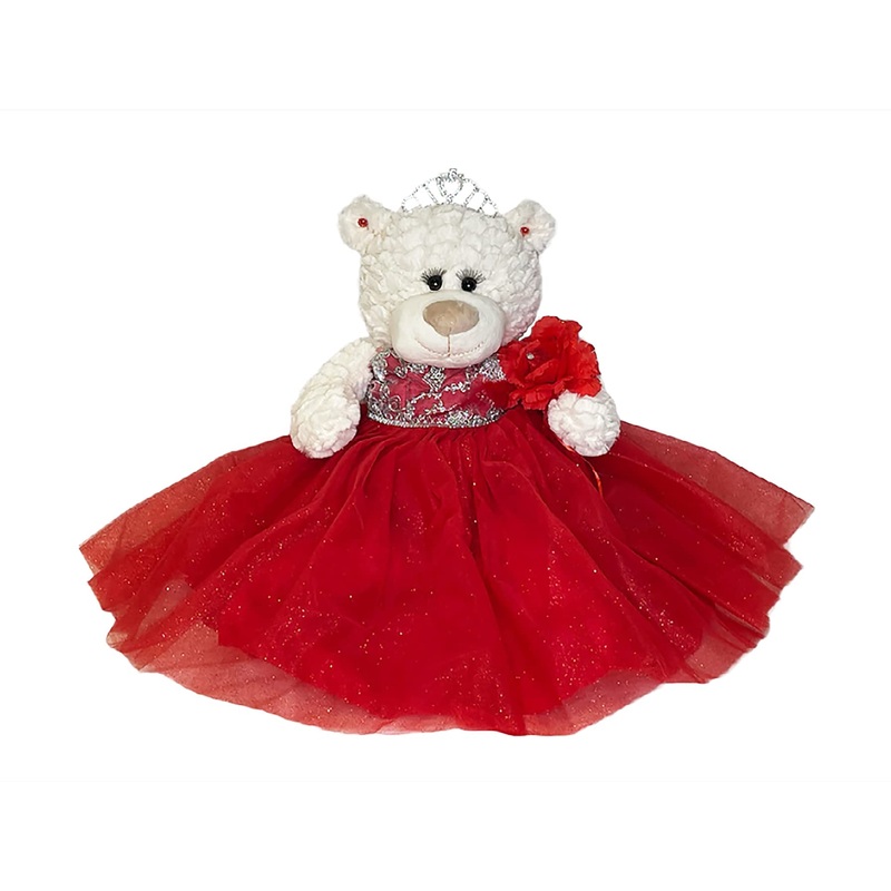 Kinnex Collections Since 1997 20' Quince Anos Quinceanera Last Doll Teddy Bear With Dress (Centerpiece) ~ Arc16831-14 (Red)
