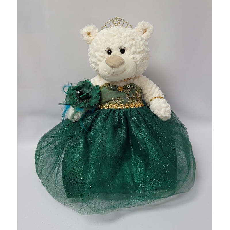 Kinnex Collections Since 1997 20' Quince Anos Quinceanera Last Doll Teddy Bear With Dress (Centerpiece) ~ Arc16831-33 (Emerald Green)