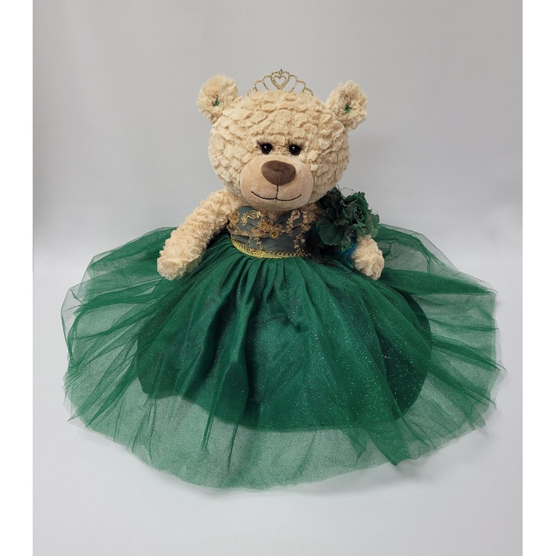 Kinnex Collections Since 1997 20' Quince Anos Quinceanera Last Doll Teddy Bear With Dress (Centerpiece) ~ B16632-33 (Emerald Green)