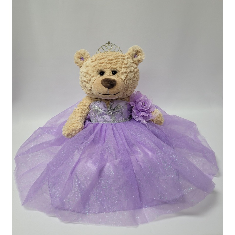 Kinnex Collections Since 1997 20' Quince Anos Quinceanera Last Doll Teddy Bear With Dress (Centerpiece) ~ B16632-5 (Lavender)