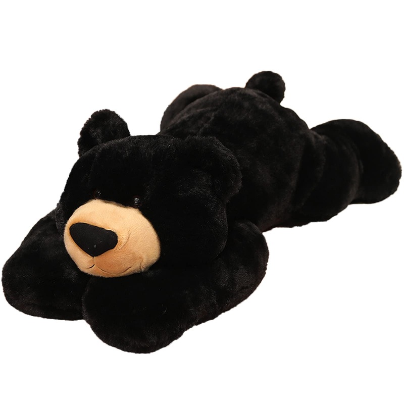 Ronivia Weighted Stuffed Animals, 19.7'' 3.3Lbs Weighted Bear Stuffed Animal Toy Cute Black Bear Plush Pillow Weighted Plush Ani