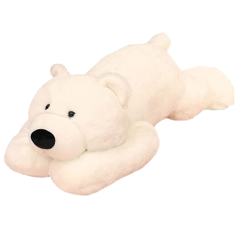 Ronivia Weighted Stuffed Animals, 19.7'' 3.3Lbs Weighted Bear Stuffed Animal Toy Cute White Bear Plush Pillow Weighted Plush Ani