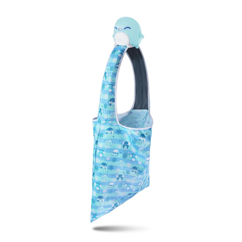 Teeturtle - Plushie Tote Bag - Holiday Snowflake Penguin - From The Creators Of The Original Reversible Octopus Plushie - Take Y