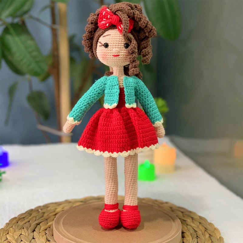 Amigurumi Crochet Doll - Perfect And Nursery Decoration-Handmade Crochet Doll For Girls-Tiny Handmade Stuffed Toy For Infants An