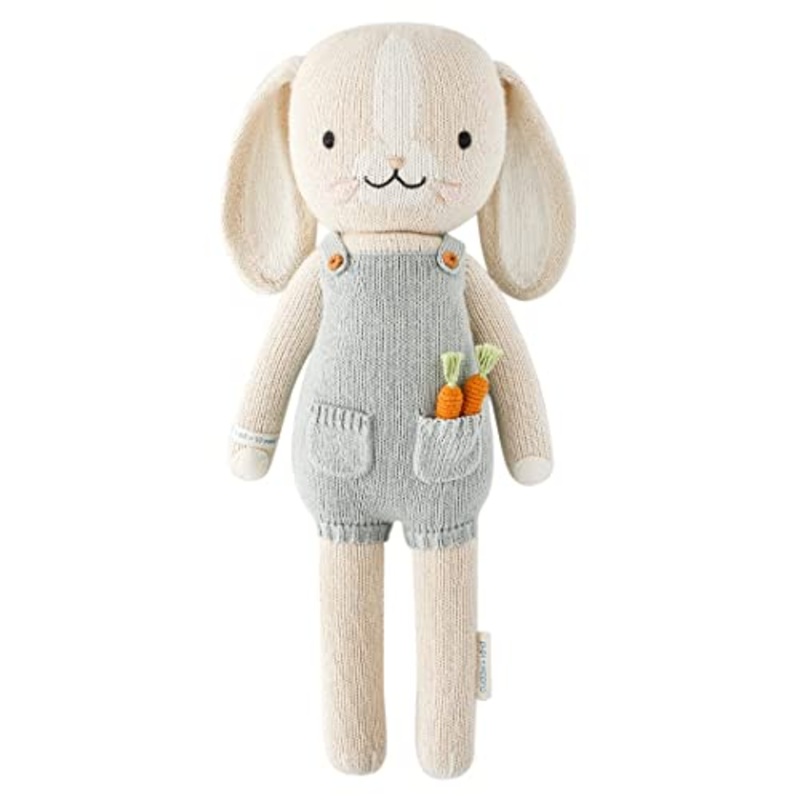 Cuddle + Kind Henry The Bunny Little 13'' Hand-Knit Doll - 1 Doll = 10 Meals, Fair Trade, Heirloom Quality, Handcrafted In Peru,