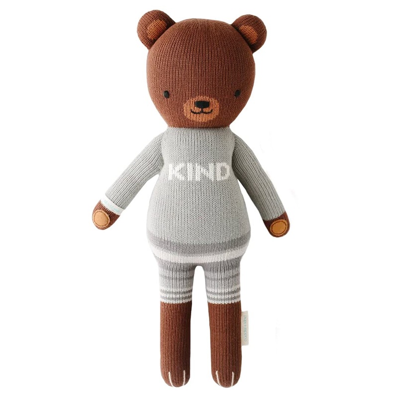 Cuddle + Kind Oliver The Bear Regular 20'' Hand-Knit Doll - 1 Doll = 10 Meals, Fair Trade, Heirloom Quality, Handcrafted In Peru