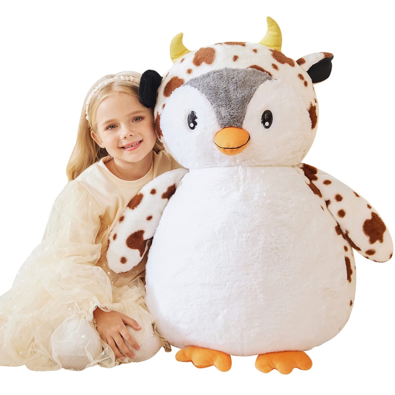 Earthsound Giant Penguin Stuffed Animal Plush Toy,Large Jumbo 23'' Big Size Soft Toys,Cute Huge Fluffy Plushy Oversized Fat Plus