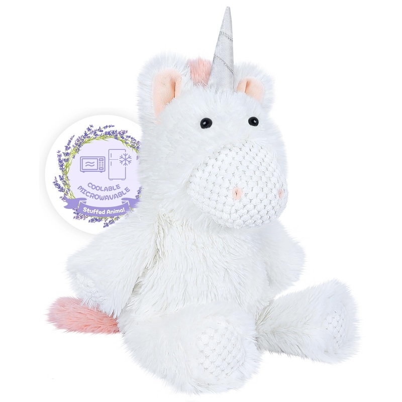 Suzzipals Coolable Warmable Unicorn Stuffed Animals, Microwavable Stuffed Animals Heating Pad For Cramps, Pain And Anxiety Stres