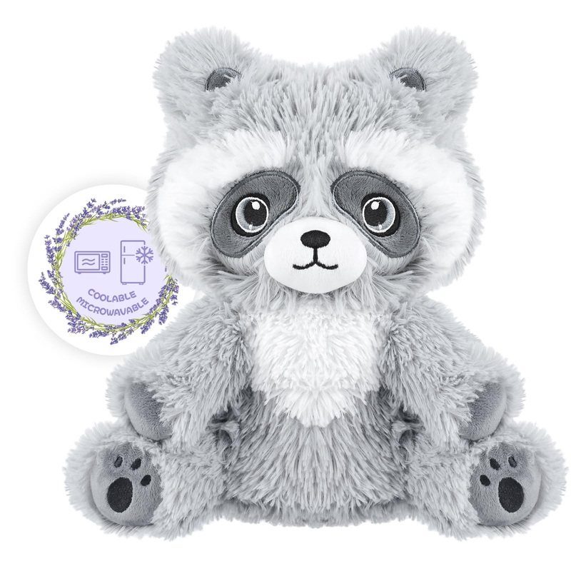 Suzzipals Raccoon Stuffed Animal, Microwavable Stuffed Animals Raccoon Plush, Heated Stuffed Animals With Lavender Scented, Heat