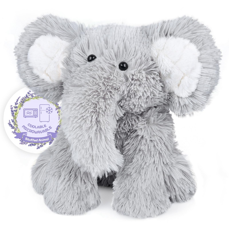 Suzzipals Warming Elephant Stuffed Animals, Microwavable Stuffed Animal Heating Pads For Cramps, Pain & Stress Relief, Heatable
