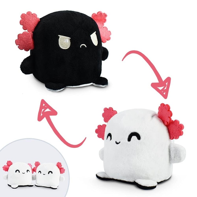 Teeturtle - Plushmates - Magnetic Reversible Plushies That Hold Hands When Happy - Axolotl - Huggable And Soft Sensory Fidget To