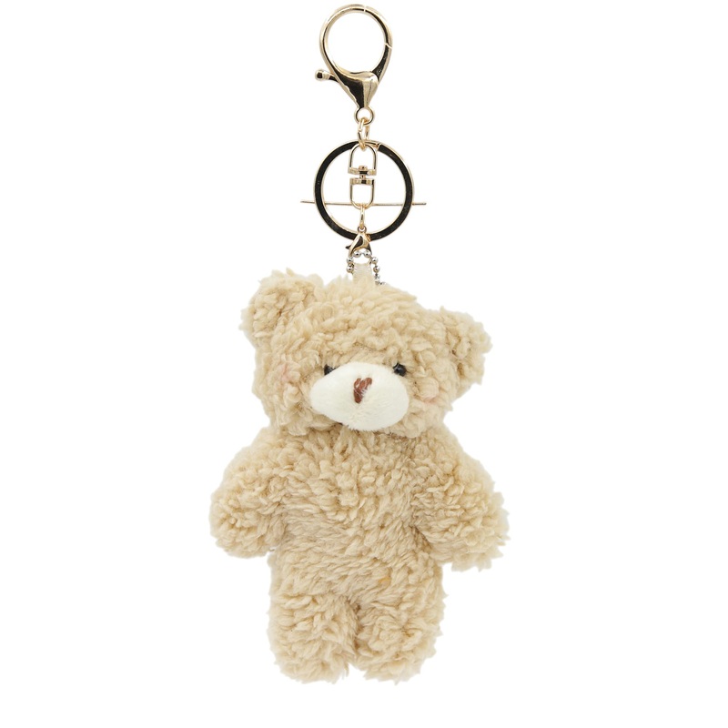 Zitokin Bear Plush Keychain Toys For Kids With Purple Heart 5'' Inch Stuffed Teddy Plushie Backpack Purse Pendant Gift For Girls
