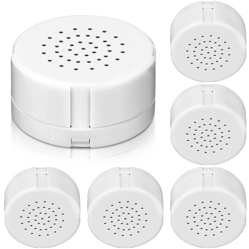 6 Pcs White Sound Recorder Voice Recorder Music For Stuffed Animal, Toy Recording Device Recordable Sound Module, Record Message